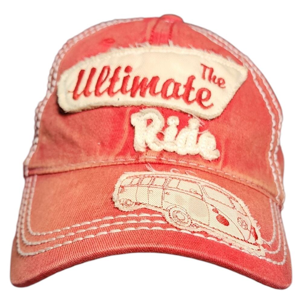 Volkswagon Bus VW Collection Hat Cap Womens Strapback the Ultimate Ride Orange